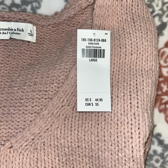 NWT Abercrombie & Fitch Soft A&F Collection Outlet Large comfy pink sweater - Picture 5 of 7